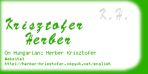 krisztofer herber business card